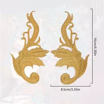 1 шт. золотые нашивки благоприятные облака нитью вышитая тканевая наклейка корсаж серебро