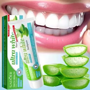 1 шт. зубная паста SADOER Aloe Vera, глубоко очищающая от зубного налета, свежее дыхание, очищающая зубы, 100 г