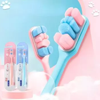 1 шт. зубная щетка с мягкой щетиной для взрослых, мягкая зубная щетка для волос, зубная щетка для чистки зубов, уход за полостью рта розовый