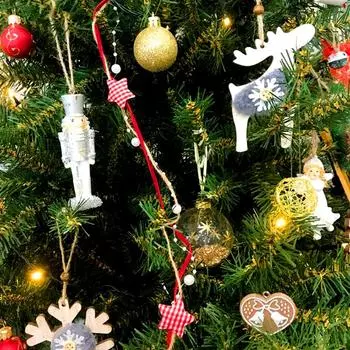 1 шт. Звезда бусины цепочка елочное украшение шелковая лента рождественские украшения рождественская вечеринка