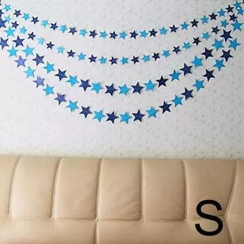 1 шт. Звездные гирлянды, баннер для вечеринки, дня рождения, гирлянда, цепь, домашний декор, настенная бумага S