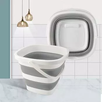 1 складное ведро объемом 10 л, подходит для кемпинга, рыбалки и пляжного отдыха, портативное, с большой вместимостью и удобным хранением