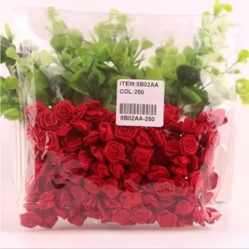 1 см 1,5 см Мини-роза из лент ручной работы Diy Аксессуары для волос, Аксессуары, Декоративные цветы из лент Red * 1.5