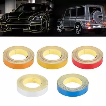 1 см*5 м светоотражающая лента для автомобиля, предупреждающая, безопасная, наклейка для украшения автомобиля, светоотражающая защитная пленка для мотоциклов, автонаклейки синий