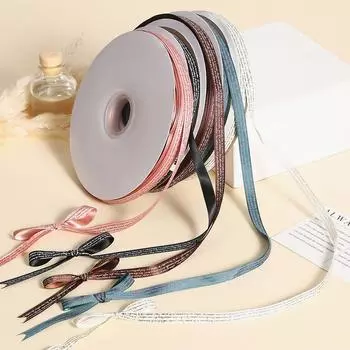 1 см полиэстеровая лента с печатными английскими буквами для самостоятельного изготовления аксессуаров для волос и подарков 1cm бежевый