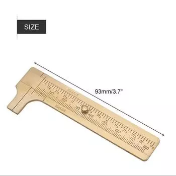 1* Small Brass Scale 80/100mm Sliding Gauge Vernier Caliper Ruler Measuring-Tool