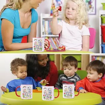 1 StCke Bedruckte Tasse Kaffeetasse Erzieherin Tasse Geschenk Danke DankeschN Abschiedsgeschenk FR Erzieher Zum Детский сад зелёный