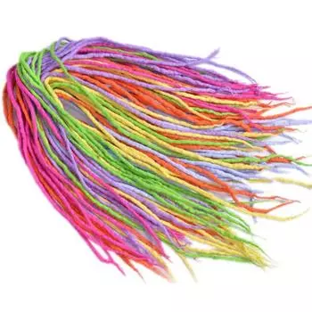 1 сумка 22 дюйма привлекательные удобные мягкие крючком косы волосы многоцветные синтетические для свиданий W