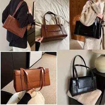 1 сумка через плечо из микрофибры - устойчивая к царапинам, сверхпрочная, уникальный квадратный силуэт - цельный модный аксессуар чёрный