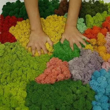 1 сумка DIY искусственный мох микро ремесло цветок пейзаж растение натуральный красочный декор фея красный