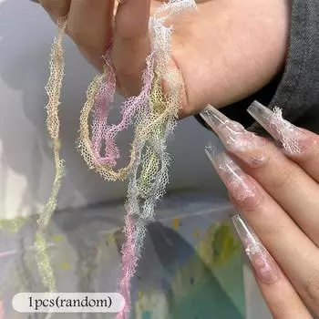 1 сумка красочная кружевная лента градиент 3D бант для ногтей нейл-арт шарм аксессуары для маникюра своими руками A7