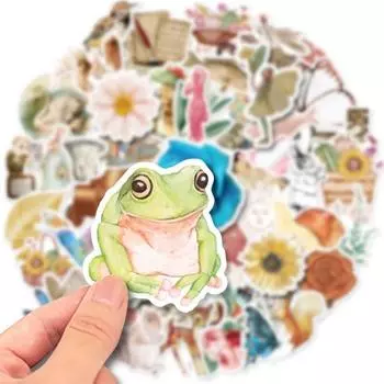 1 сумка модная устойчивая к царапинам самодельная яркая печать ретро водонепроницаемая бутылка для воды для студентов винтажные наклейки