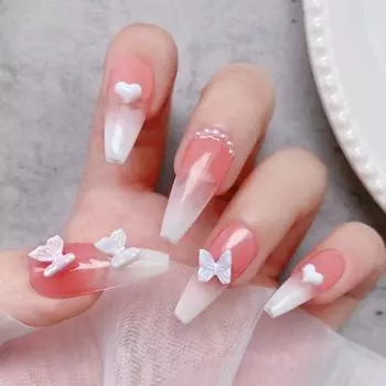 1 сумка для украшений для ногтей, широкое применение, декоративная смола, прочная, красочная, в виде сердечка, стиль «сделай сам», художественные подвески, принадлежности A