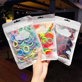 1 сумка, резинки для волос, привлекательные, мягкие, милые, изысканные, многоразовые, безопасные, для женщин и девочек, цветные, маленькие эластичные резинки для волос, подарок на день рождения