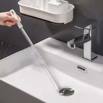 1 супер длинная щетка для дноуглубительных работ в ванной комнате, щетка для очистки канализационной раковины, гибкая щетка для очистки слива, инструмент для удаления засоров 1pcs