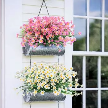 1 связка искусственных ромашек поддельные цветы крыльцо домашний свадебный декор 2