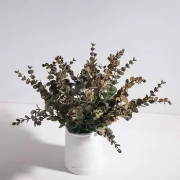 1 связка пластиковых искусственных эвкалиптов, неувядаемые уникальные центральные детали для стола, бессмертное растение зелёный