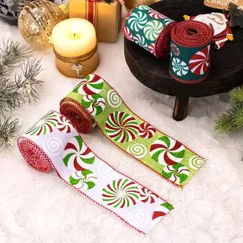 1 том Цветные Волосы Аксессуары Подарочная упаковка Рождество Печатный Grosgrain Декоративный DIY Дизайн