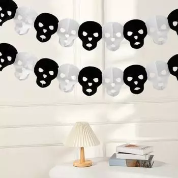 1 Тянуть Хэллоуин Подвесной Праздник Ужасающий Украшение Праздника Простая Установка Гирлянда Бумага Призраки Паук G
