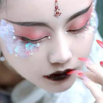 1 упаковка, 10 г, блестки для макияжа глаз «сделай сам», легко снимающиеся, дизайн в виде ракушки, блестки для одежды для лица, свадебные материалы A