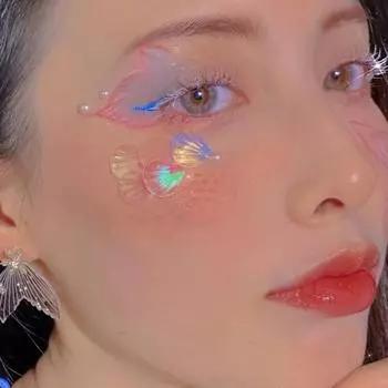 1 упаковка, 10 г, блестки для макияжа глаз «сделай сам», легко снимающиеся, дизайн в виде ракушки, блестки для одежды для лица, свадебные материалы A