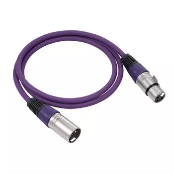 1 упаковка 3-контактных кабелей Dmx «папа-женщина» XLR патч-кабели DMX512 сигнальный кабель микрофонный кабель XLR-кабель фиолетовый
