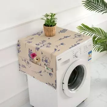 1 упаковка 55x130 см/22 x 51 Многофункциональная бытовая тканевая пылезащитная крышка для холодильника, стиральная машина, крышка для микроволновой печи A