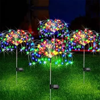 1 упаковка 60LED/90LED/120LED/180LED солнечные садовые светильники уличные водонепроницаемые солнечные садовые фейерверки лампы 0-5W
