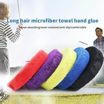 1 упаковка 65 см полотенце клей накладка на рукоятку бадминтон теннис ракетка накладки нескользящая повязка на руку клейкая лента фиолетовый