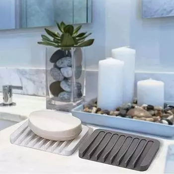 1 упаковка, бесплатная коробка для мыла с пуншем, силиконовый держатель для сливного мыла, креативная Нескользящая полка для кухни, ванной комнаты чёрный