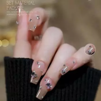1 упаковка, блестящие стразы для ногтей, легкая паста, трехмерная заостренная основа, сделай сам, не падающий блестящий искусственный бриллиант, дизайн маникюра, поставки для маникюрного салона E