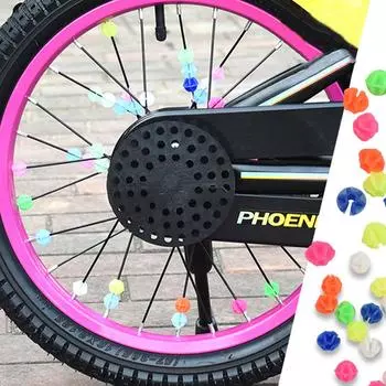 1 упаковка детских спиц для велосипедных колес с бисером и ободком, анти-пепельным анти-вышитым украшением 03