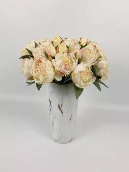 1 упаковка из 10 головок искусственного букета пионов, сушеные пионы, шелковые пионы, цветы для свадьбы, украшения стола в доме, офисе, отеле, цветочные композиции своими руками розовый