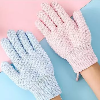 1 упаковка из пяти пальцев банных перчаток, креативная домашняя губка для массажа тела, ленивые банные перчатки, дезодорант, массаж, эластичный скраб для ванны, грязь