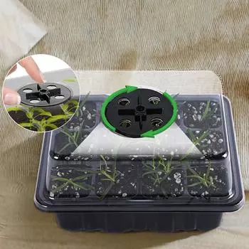 1 упаковка лотков для рассады с подсветкой, наборы лотков для рассады с регулируемыми куполами влажности и USB-кабелем для передачи данных