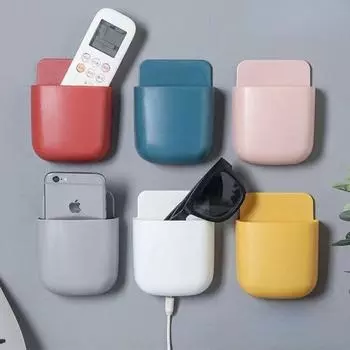 1 упаковка, мини-настенный ящик для хранения, ящик для хранения с дистанционным управлением для телефона, стеллаж для хранения ZPG розовый