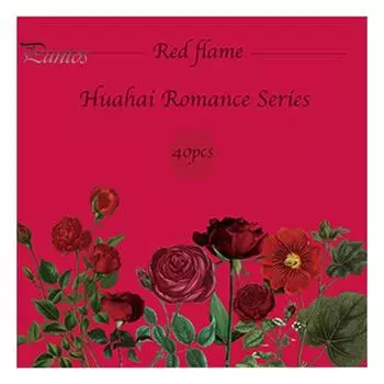 1 упаковка нежных водонепроницаемых наклеек для скрапбукинга, винтажные наклейки для ботанического журнала, школьные принадлежности красный