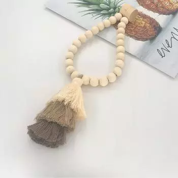 1 упаковка подхватов для штор, магнитные подхваты для штор из дерева, бусины в стиле бохо, подхваты для штор, держатели для штор, настенный декор для детской комнаты кофейный