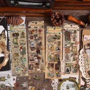 1 упаковка средневековых наклеек-декоративных ретро-наклеек из золота, водонепроницаемых маркеров из ПЭТ, украшений для дневника-альбома