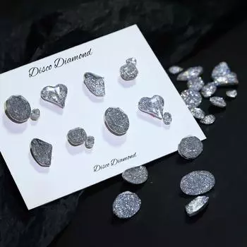 1 упаковка, супер блестящие диско-бриллианты, серебряные светоотражающие стразы, драгоценные камни, украшения для ногтей, украшения для дизайна ногтей