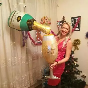 1 упаковка, высококачественный большой серебряный стеклянный шар для вина на роскошной юбилейной фигурке 9