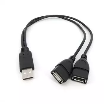 1 USB 2,0 штекер на 2-ходовой USB-разветвитель OTG адаптер питания данных разъем постоянного тока зарядный кабель удлинитель USB-порт