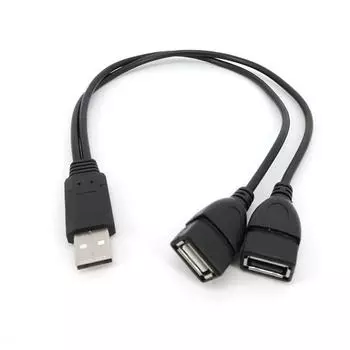 1 USB 2,0 штекер на 2-полосный USB-разъем OTG сплиттер адаптер питания для передачи данных разъем постоянного тока зарядный кабель удлинитель USB
