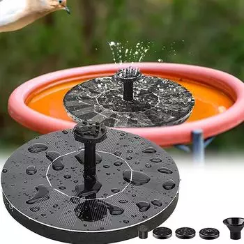 1 Вт Солнечный фонтан для купания птиц, пруда, патио, фонтан с питанием от сети, 13/16 см, садовое украшение, плавающий садовый фонтан-водопад, насос