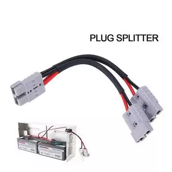 1 в 2 вилочный разъем для зарядки погрузчика, разъем питания 50 А 12 AWG для разъема Anderson, двойной Y-образный адаптер, 6 мм, автомобильный кабель серый