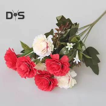 1 ветка цветок из искусственного шелка, гибкий, красивый, устойчивый к атмосферным воздействиям, элегантный искусственный цветок пиона, сувенир для вечеринки шампанского