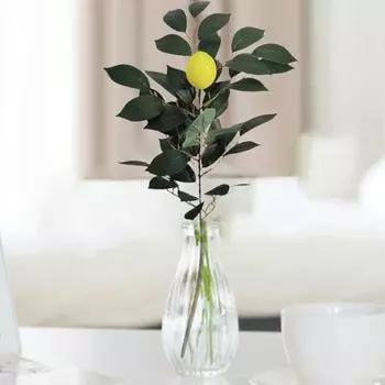 1 ветка искусственного растения, не требующая полива, декоративные цветные шикарные искусственные листья лимона, товары для дома B