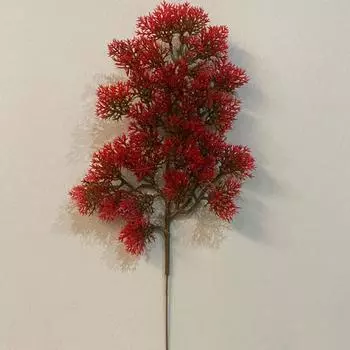 1 ветка искусственного растения, сохраняющая свежесть, яркая устойчивая к ультрафиолетовому излучению цветочная композиция, искусственный стебель сосны для двора зелёный