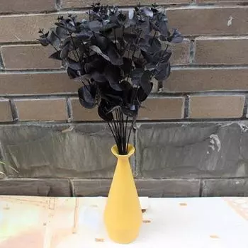 1 ветка искусственного растения, сохраняющая свежесть, сделай сам, легкая, современная, элегантная, искусственные листья эвкалипта, свадебный декор чёрный