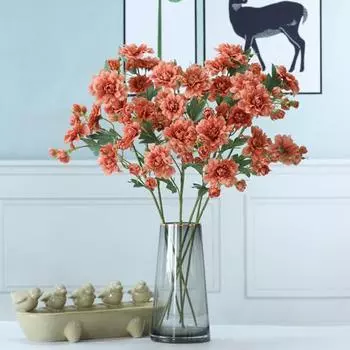 1 ветка Искусственный цветок пиона Яркий внешний вид Создать жизненную силу Искусственная шелковая ткань Полезный искусственный искусственный пион DIY Свадебный цветок невесты Декор